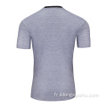 Sport en cours de t-shirt sec rapide pour les hommes